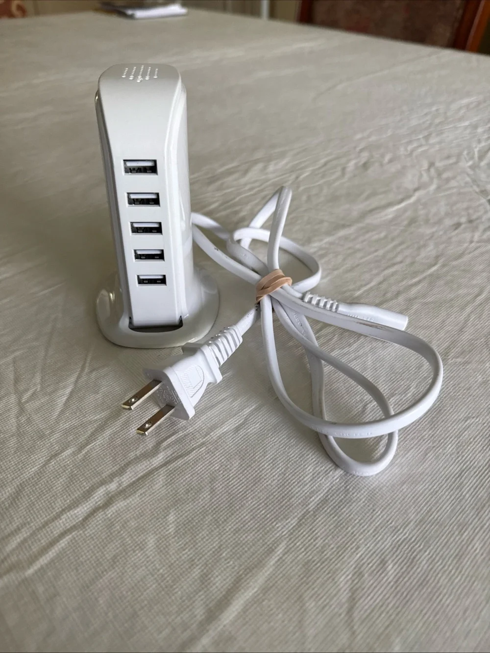 5-Port USB Charging Station - White